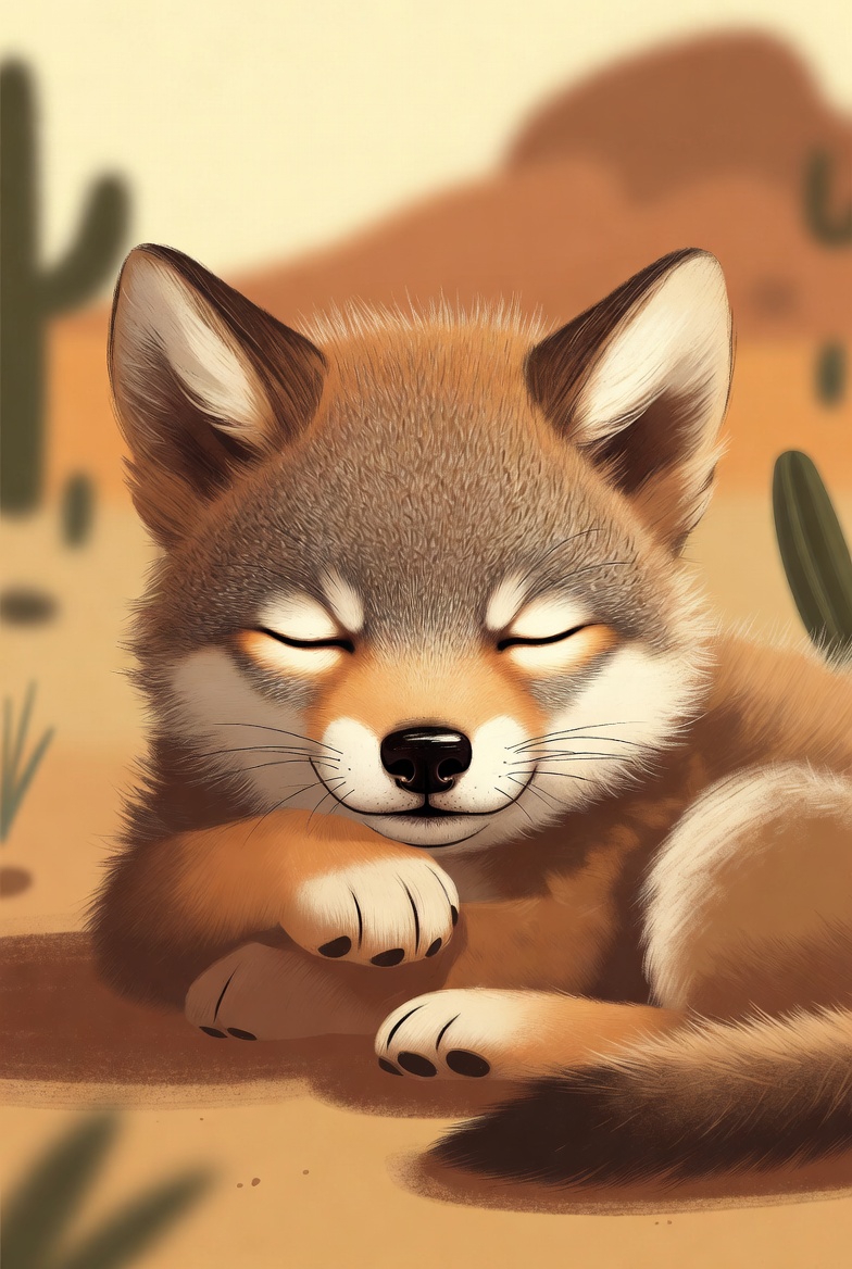 Coyotita cute durmiendo